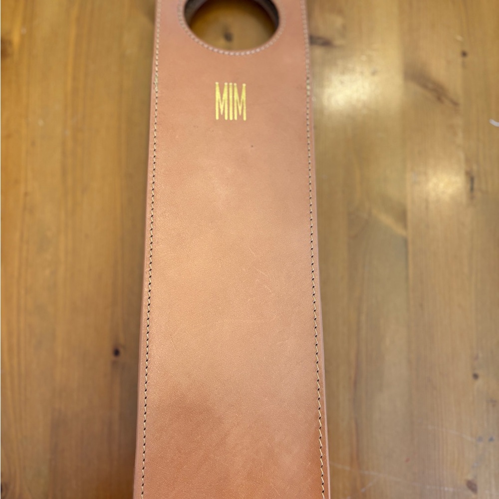 Tan Leather Wine Tote